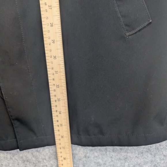 London Fog Black Trench Coat - Picture 5 of 8